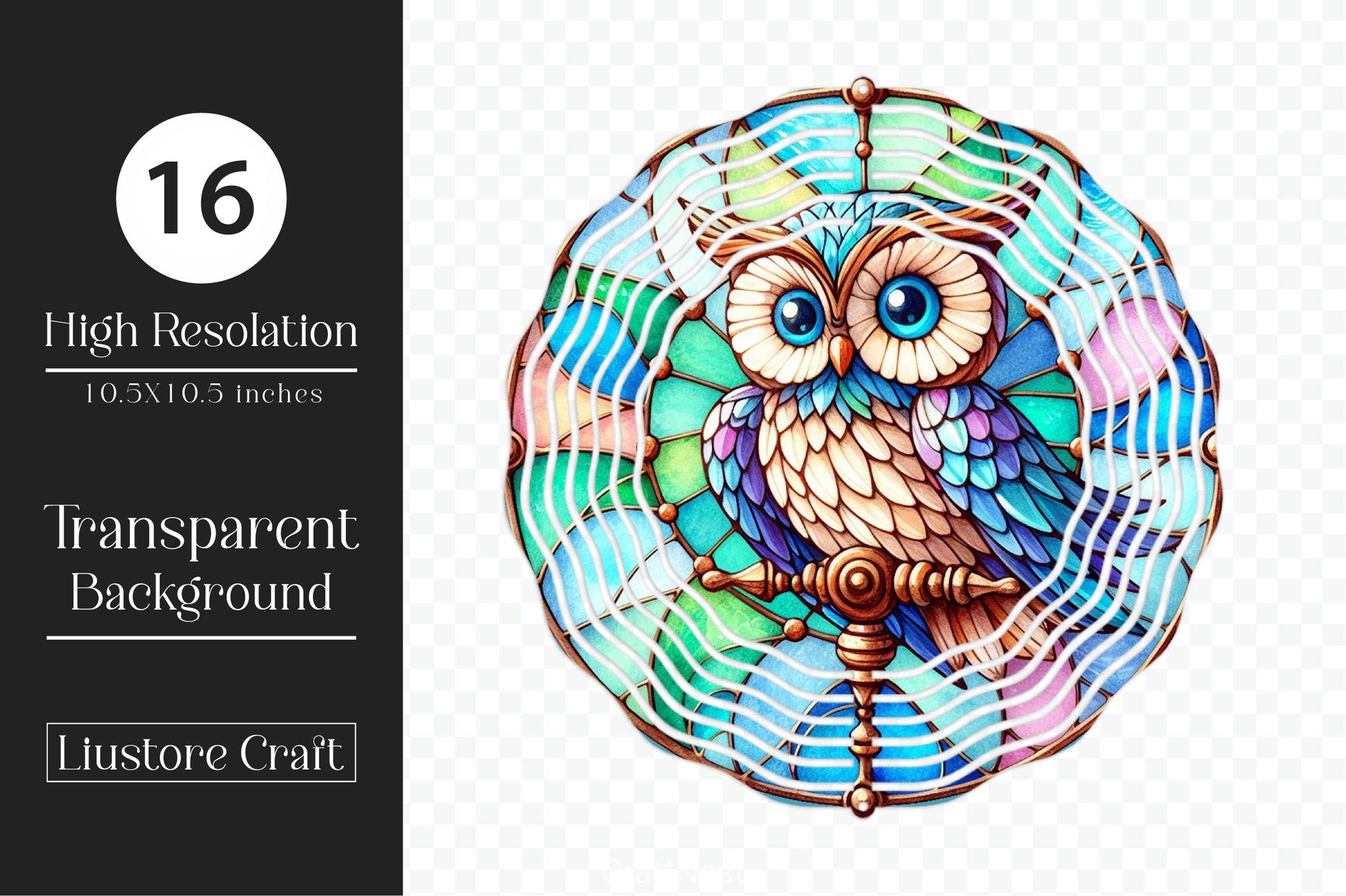 Stained Glass Owl Clipart Bundle 4 - CraftNest - Digital Crafting and Art