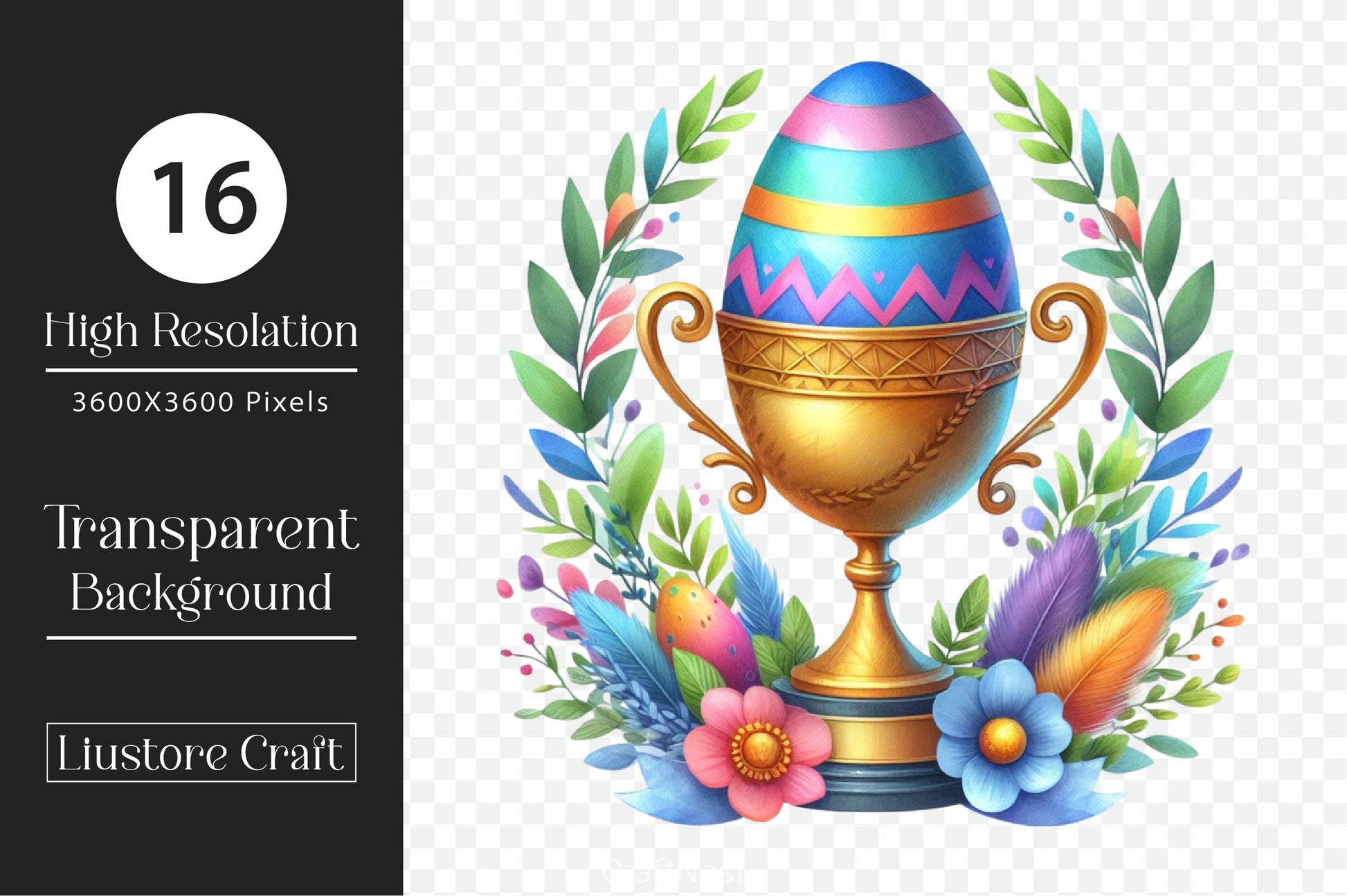 Easter Egg Trophy Clipart Bundle - CraftNest - Digital Crafting and Art