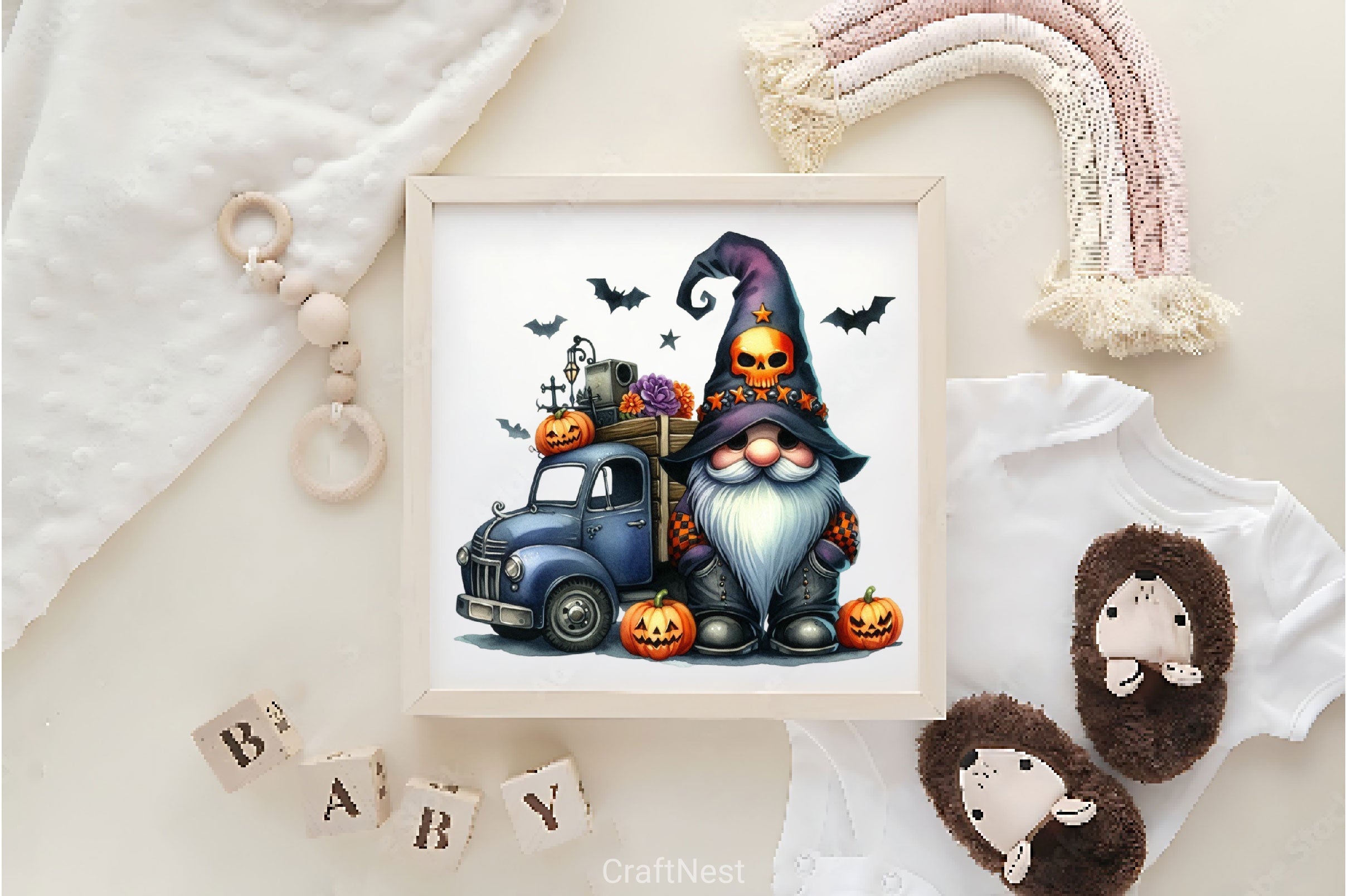 Gothic Halloween Gnome Clipart Bundle 2 - CraftNest - Digital Crafting and Art