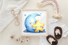 Sleepy Moon Clipart Bundle 3 - CraftNest - Digital Crafting and Art