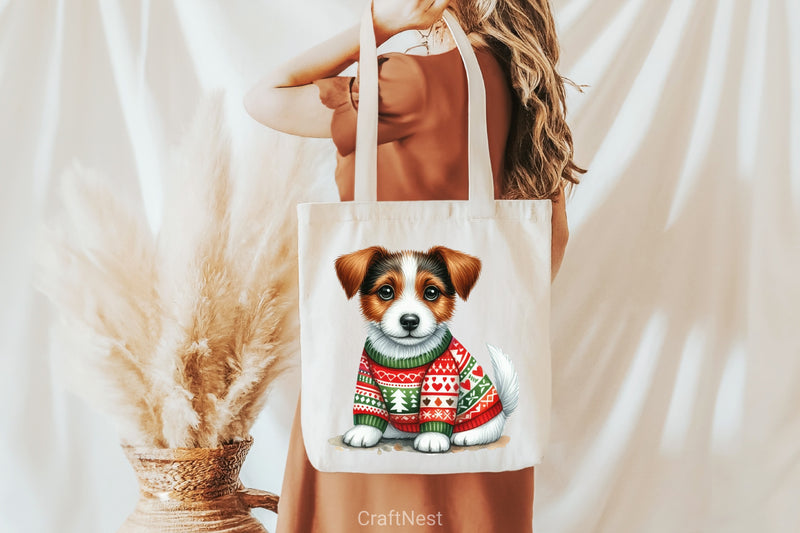 Christmas Jack Russell Terrier Clipart Bundle - CraftNest - Digital Crafting and Art