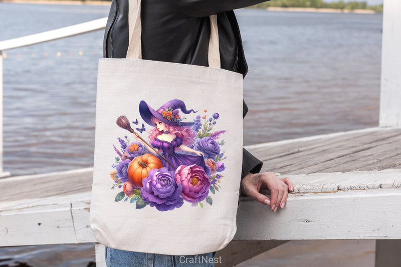 Halloween Witch Girl Clipart Bundle 8 - CraftNest - Digital Crafting and Art