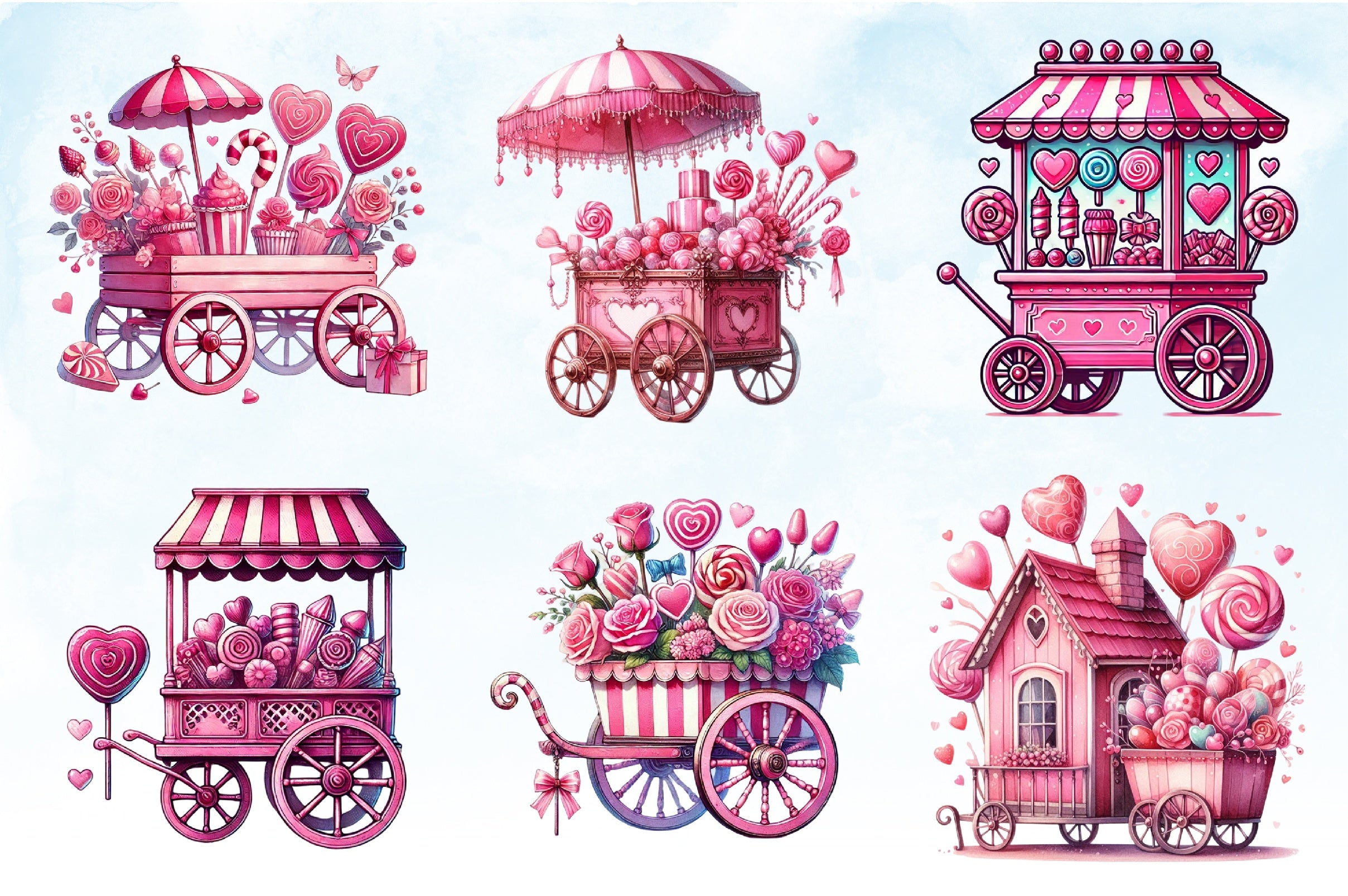 Valentine Candy Shop Clipart Bundle - CraftNest - Digital Crafting and Art