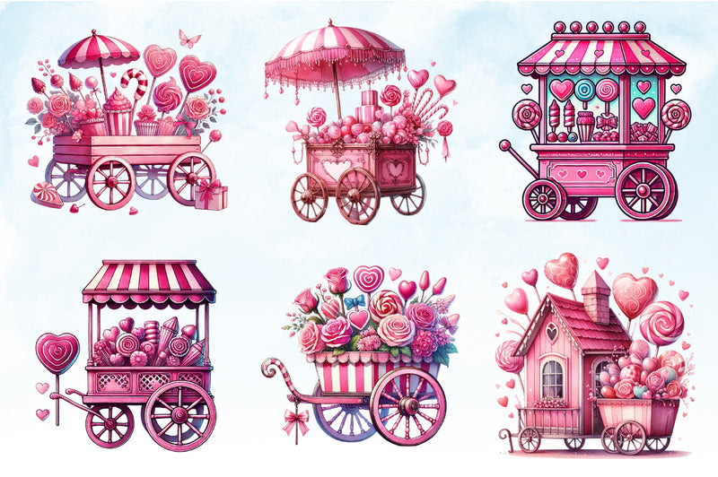 Valentine Candy Shop Clipart Bundle - CraftNest - Digital Crafting and Art