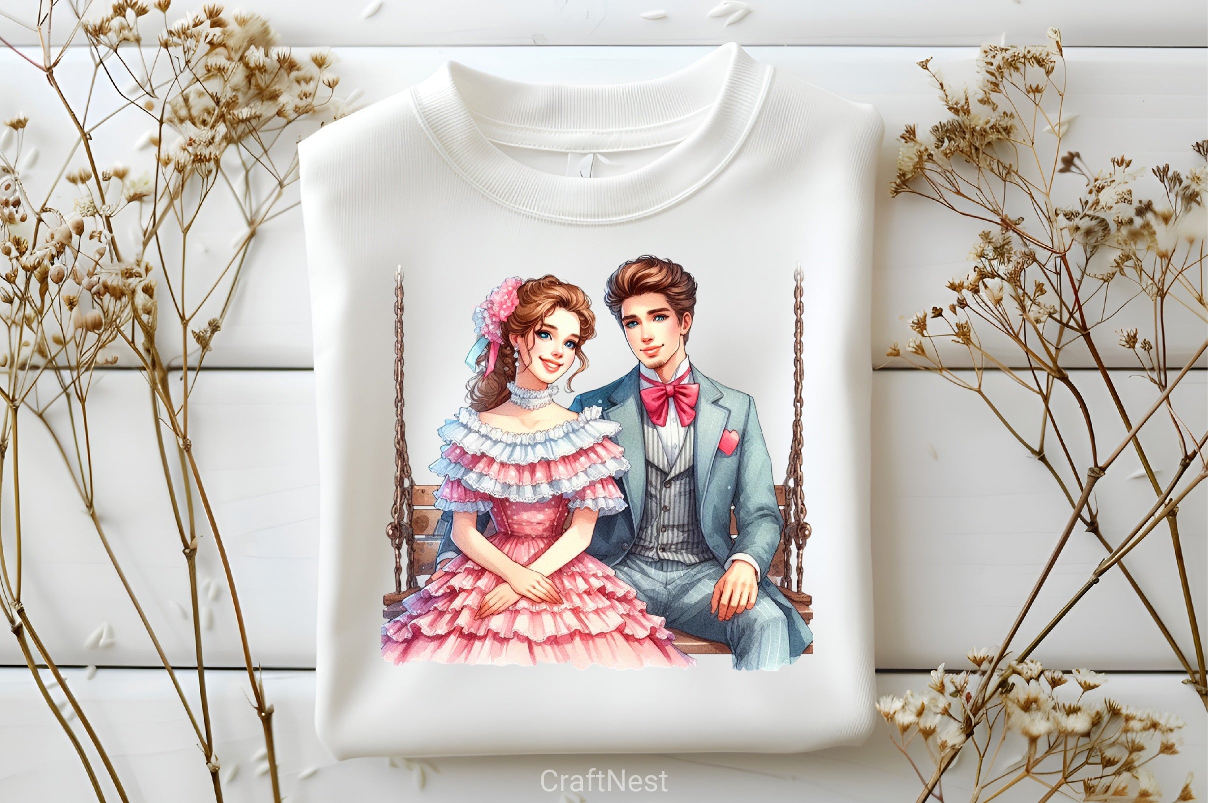 Valentine Romantic Couple Clipart Bundle 6 - CraftNest - Digital Crafting and Art