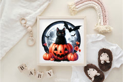 Halloween Black Cat Clipart Bundle 9 - CraftNest - Digital Crafting and Art