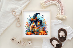 Fairy Halloween Witch House Clipart Bundle - CraftNest - Digital Crafting and Art