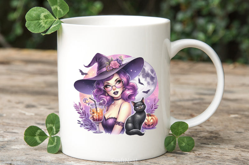 Halloween Witch Girl Clipart Bundle 1 - CraftNest - Digital Crafting and Art