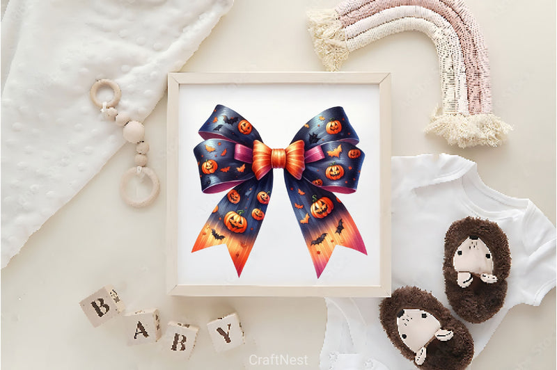Halloween Bow Ribbon Clipart Bundle 2 - CraftNest - Digital Crafting and Art