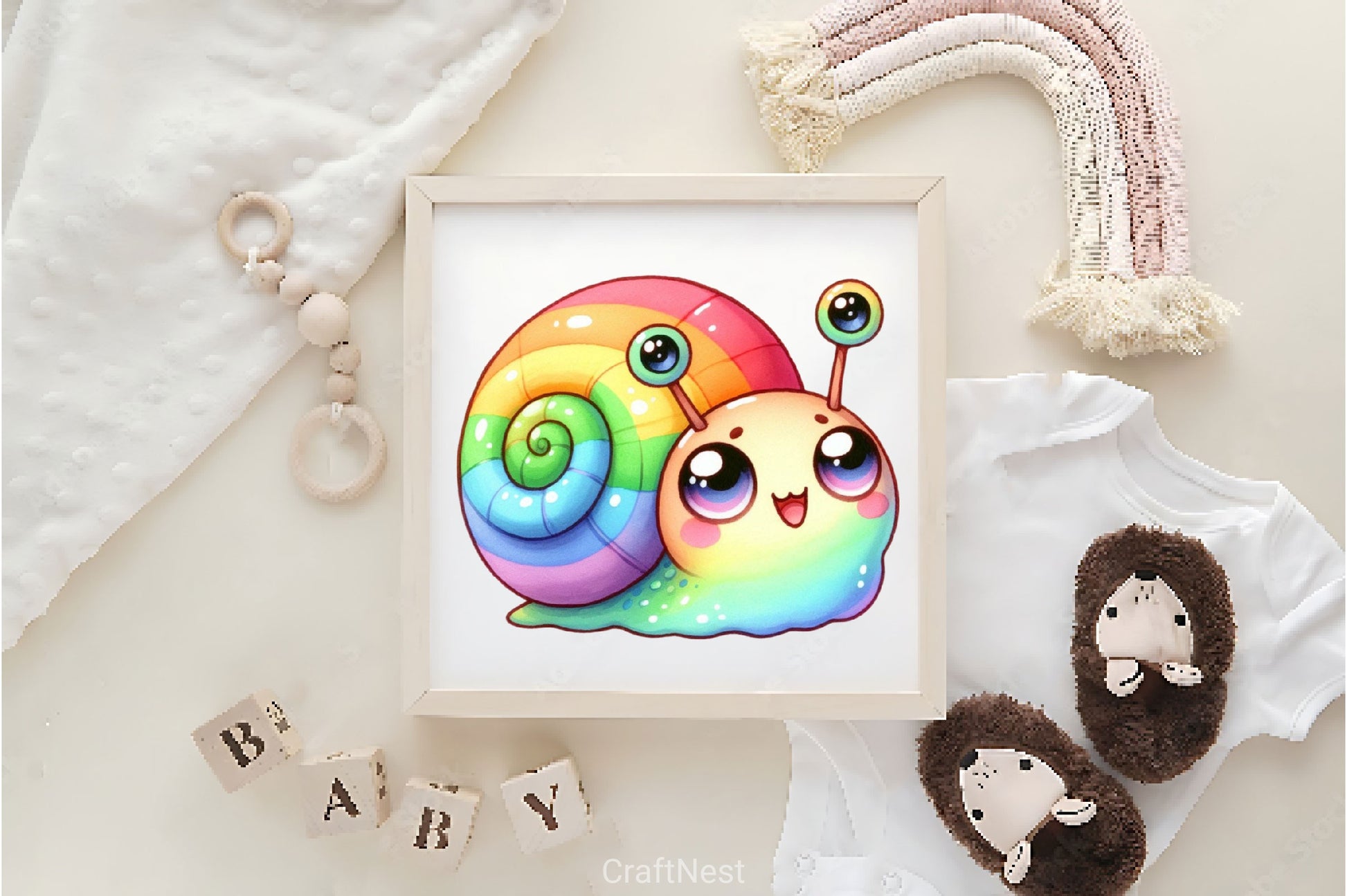 Rainbow Snail Clipart Bundle 2 - CraftNest - Digital Crafting and Art