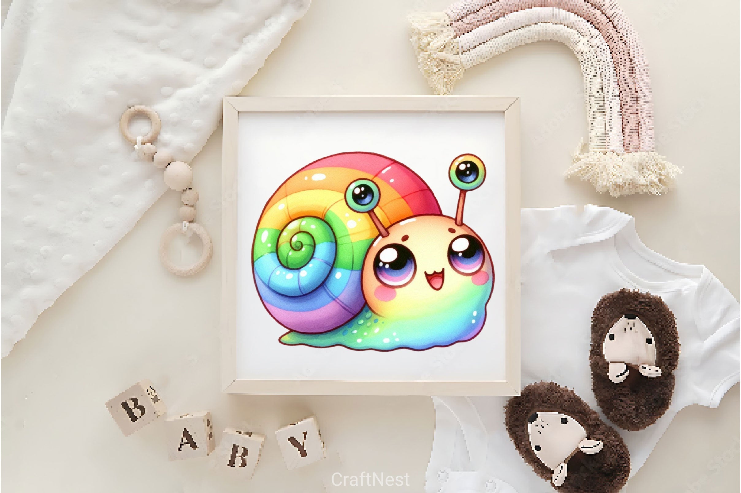 Rainbow Snail Clipart Bundle 2 - CraftNest - Digital Crafting and Art