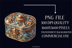 Vintage Tin Clipart Bundle - CraftNest - Digital Crafting and Art