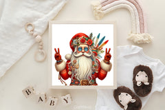 Hippie Santa Clipart Bundle - CraftNest - Digital Crafting and Art