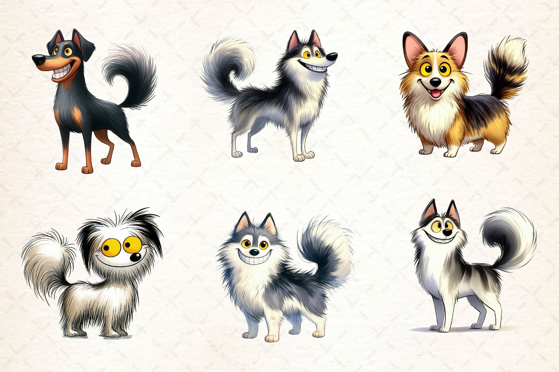 Funny Dog Cute Dog Clipart Bundle - CraftNest - Digital Crafting and Art