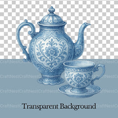 Tea Sets Clipart Bundle - CraftNest - Digital Crafting and Art