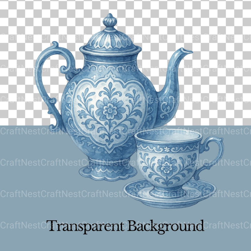 Tea Sets Clipart Bundle - CraftNest - Digital Crafting and Art