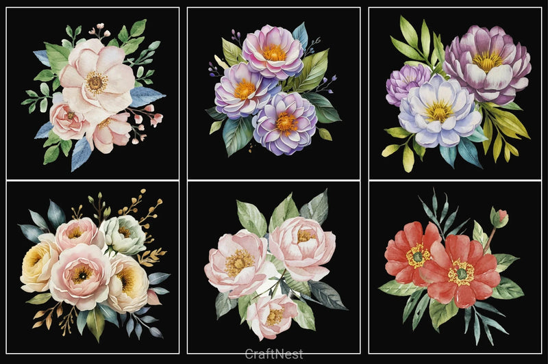 Flowers Clipart Bundle 28 - CraftNest - Digital Crafting and Art