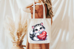 Love You Cat Valentine's Clipart Bundle 5 - CraftNest - Digital Crafting and Art