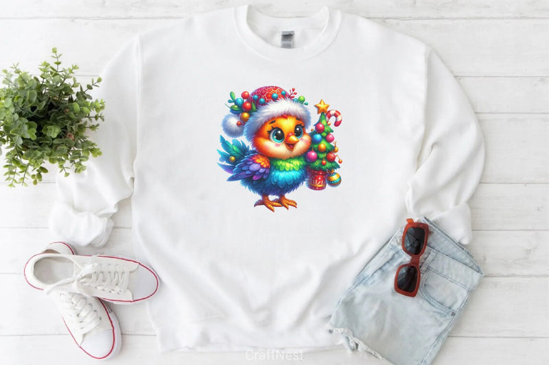 Cute Christmas Chicken Clipart Bundle 4 - CraftNest - Digital Crafting and Art