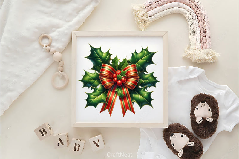Christmas Holly Clipart Bundle 2 - CraftNest - Digital Crafting and Art