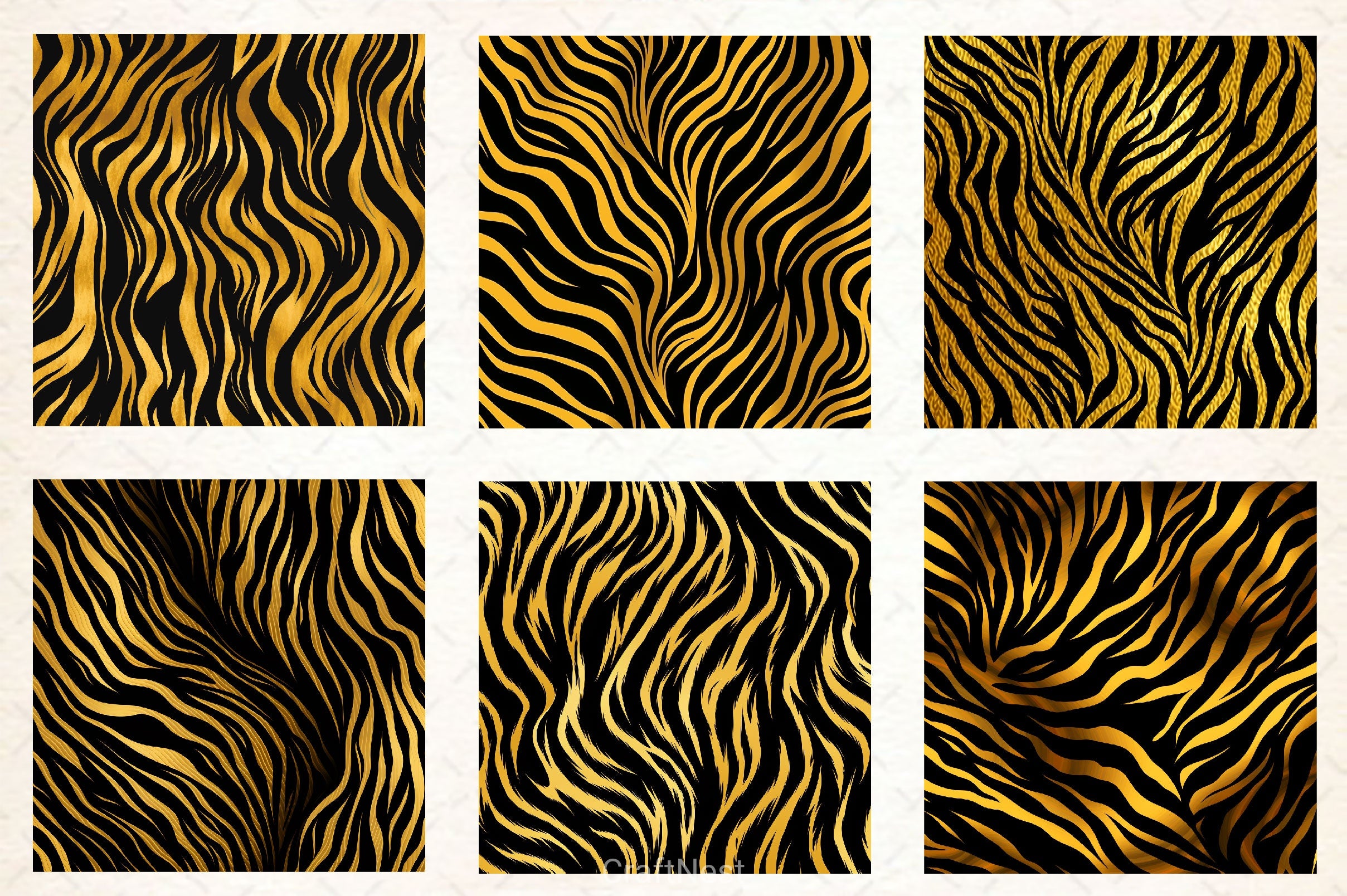 Tiger Glitter Ink Textures - CraftNest - Digital Crafting and Art