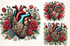 Steampunk Heart Clipart Bundle - CraftNest - Digital Crafting and Art