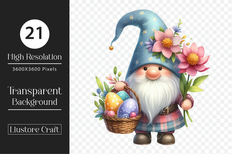 Easter Gnome Clipart Bundle 11 - CraftNest - Digital Crafting and Art