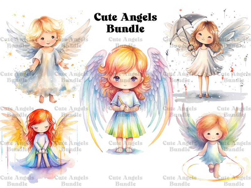 Cute Angels Clipart - CraftNest