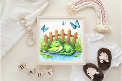 Sleeping Crocodile Clipart Bundle - CraftNest - Digital Crafting and Art