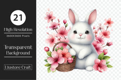 Happy Easter Bunnies Clipart Bundle - CraftNest - Digital Crafting and Art
