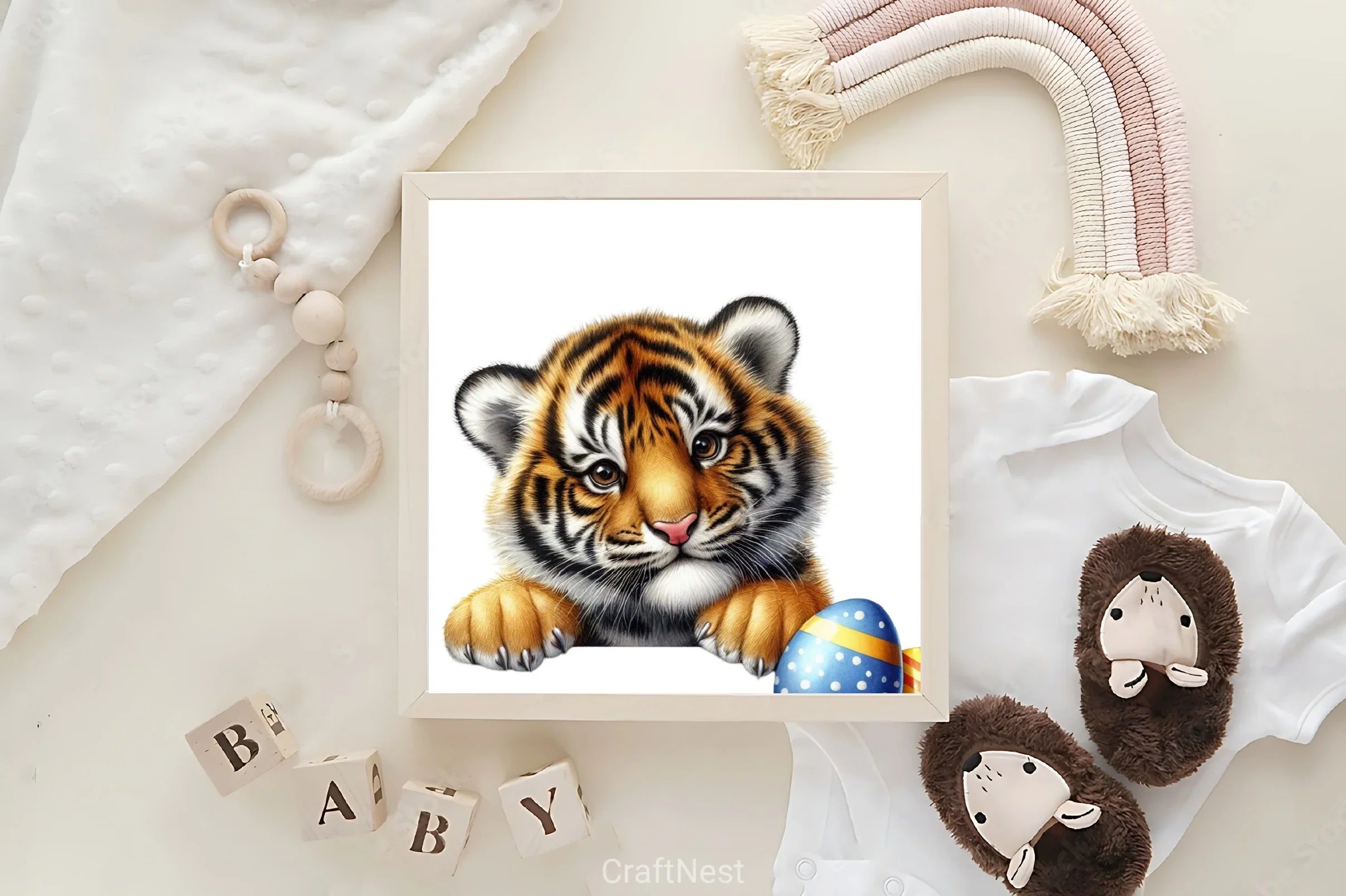 Easter Tiger Clipart Bundle - CraftNest - Digital Crafting and Art