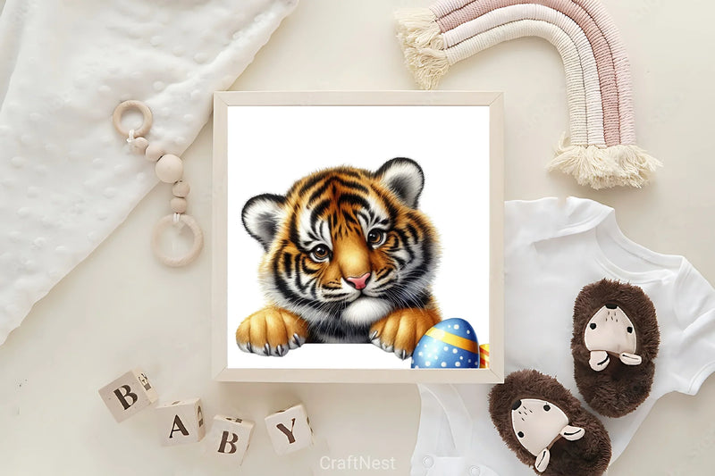 Easter Tiger Clipart Bundle - CraftNest - Digital Crafting and Art