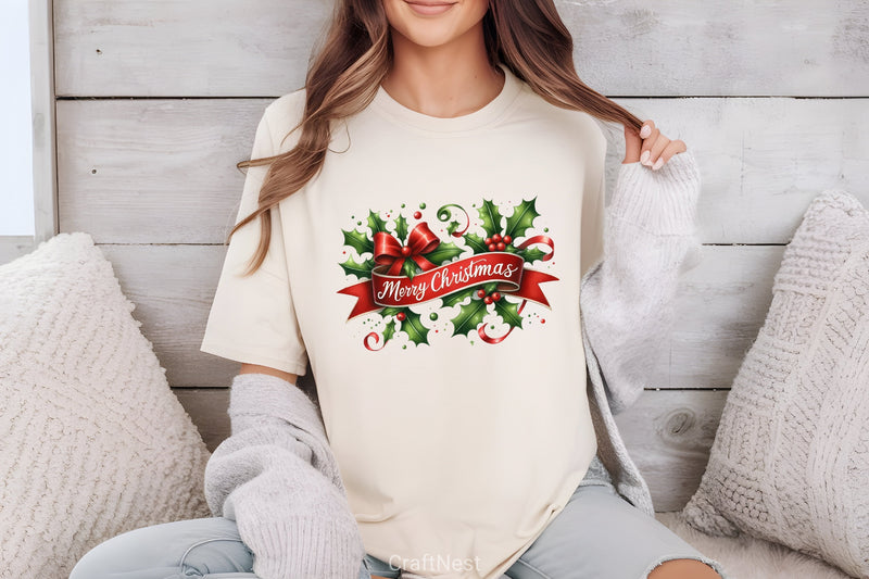 Merry Christmas Ribbons Clipart Bundle - CraftNest - Digital Crafting and Art