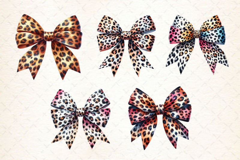 Leopard Bows Clipart Bundle - CraftNest - Digital Crafting and Art