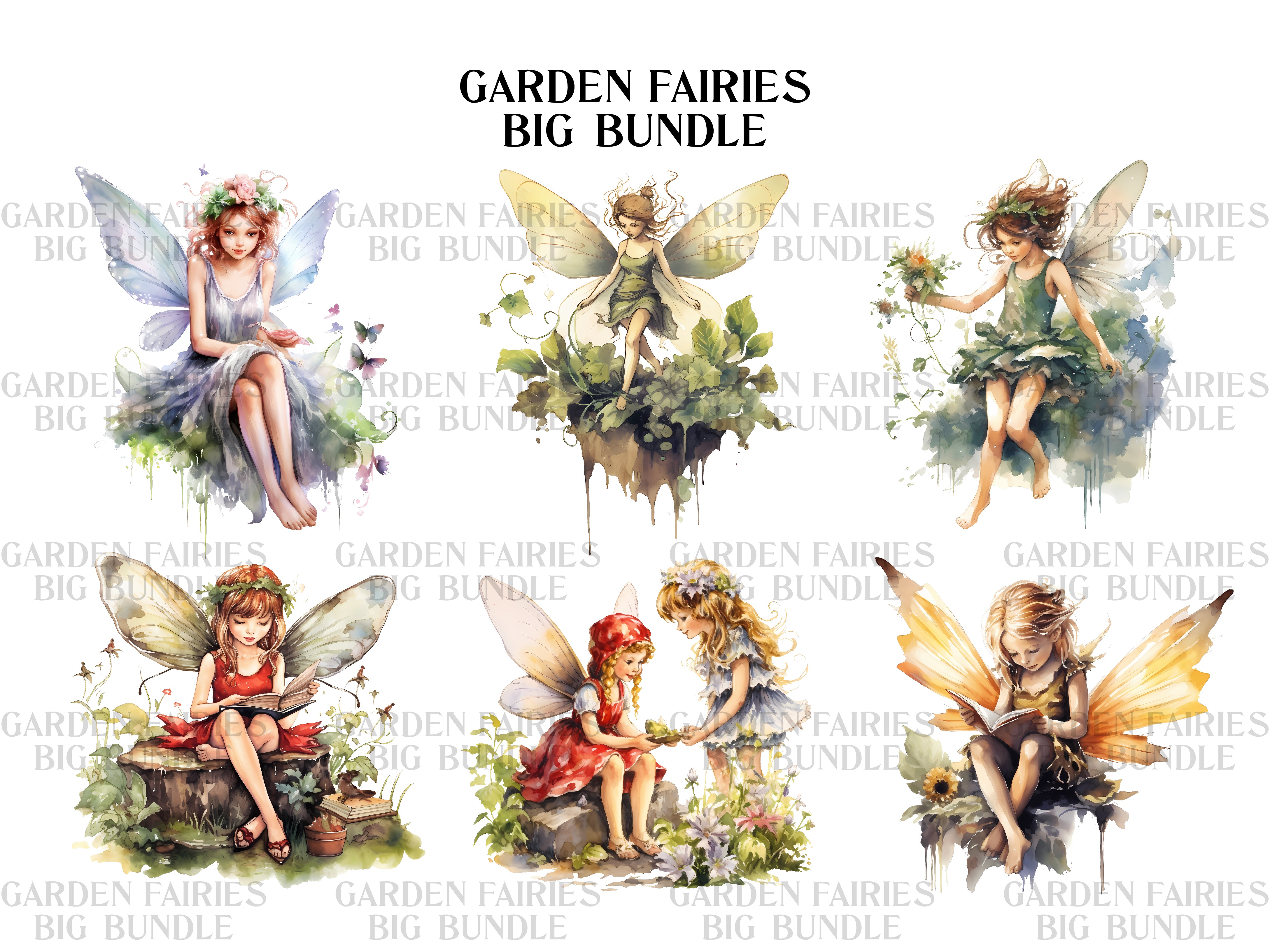 Garden Fairies Clipart - CraftNest