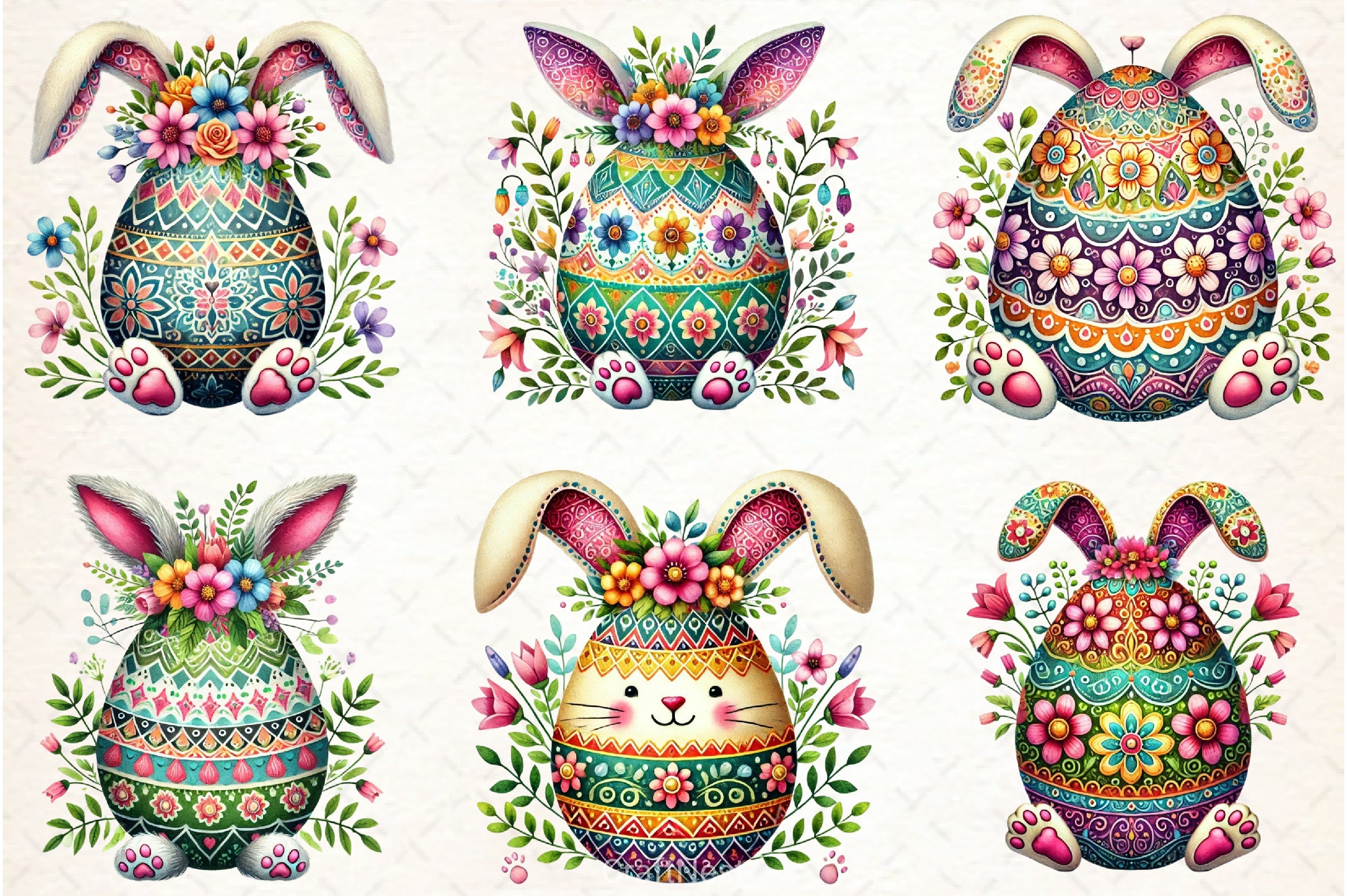Spring Easter Egg Clipart Bundle - CraftNest - Digital Crafting and Art