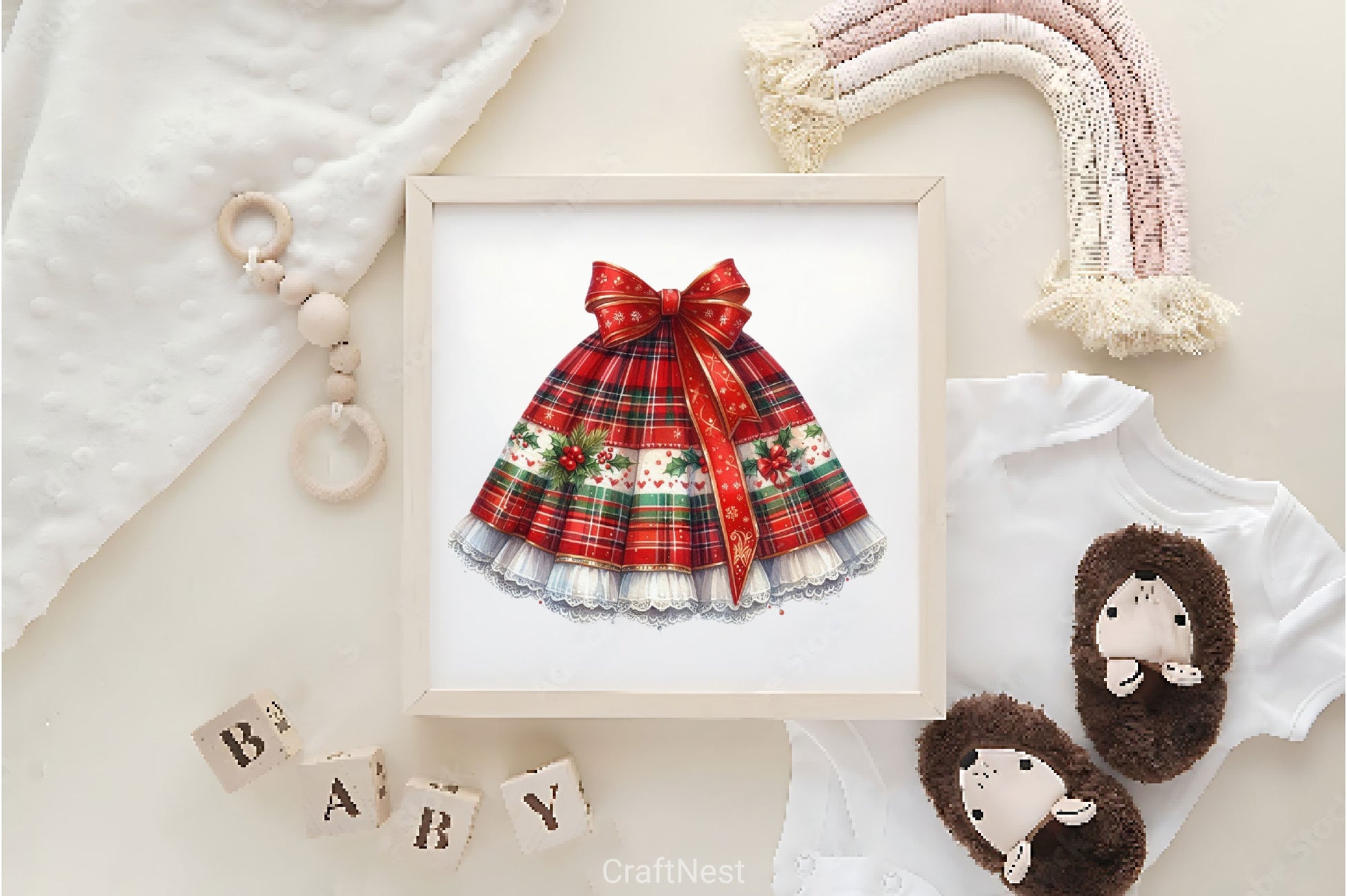 Christmas Plaid Skirt Clipart Bundle 3 - CraftNest - Digital Crafting and Art