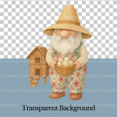 Gnomes Gardening 3 Clipart Bundle - CraftNest - Digital Crafting and Art