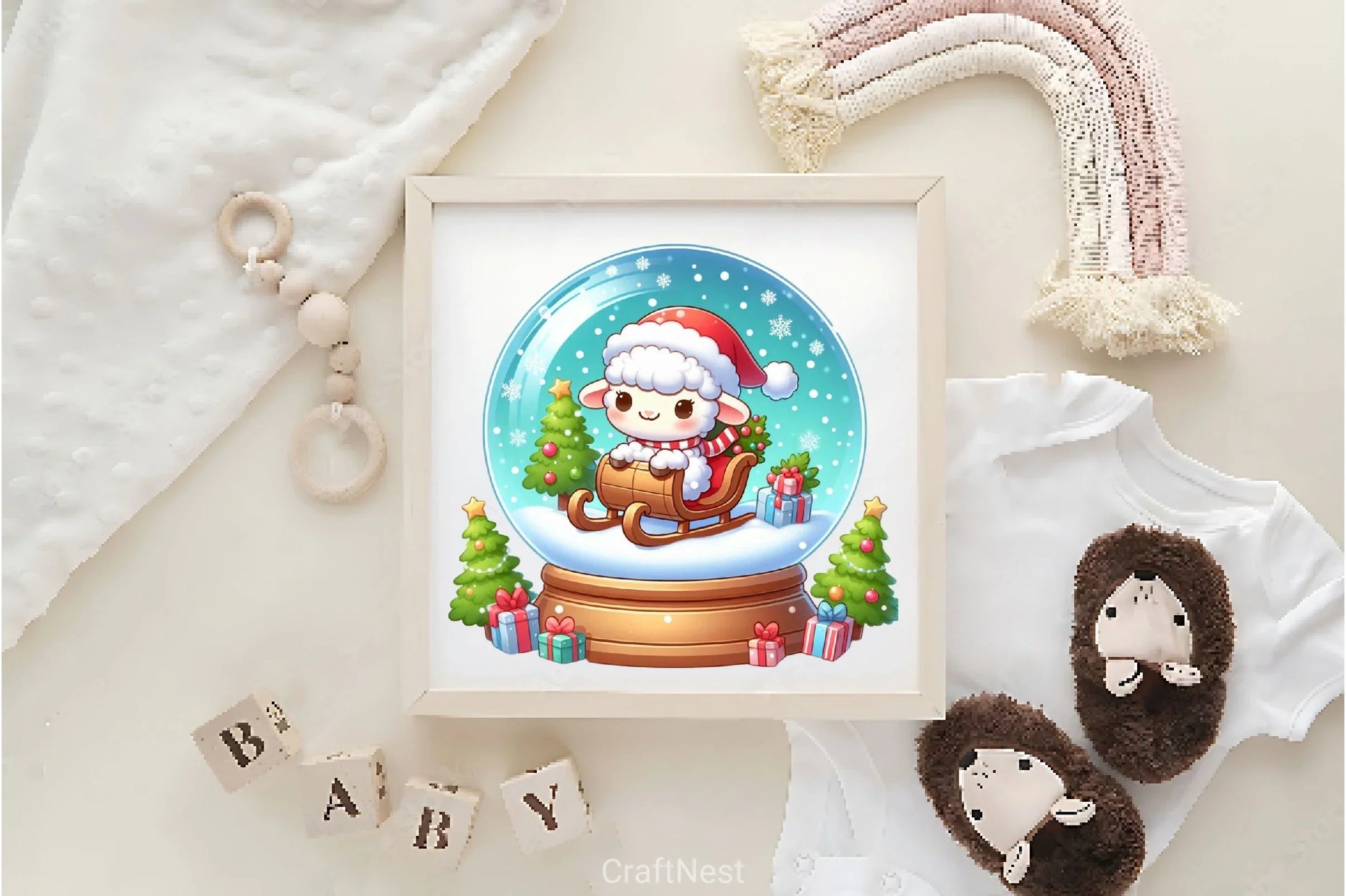 Cute Christmas Sheep Clipart Bundle 2 - CraftNest - Digital Crafting and Art