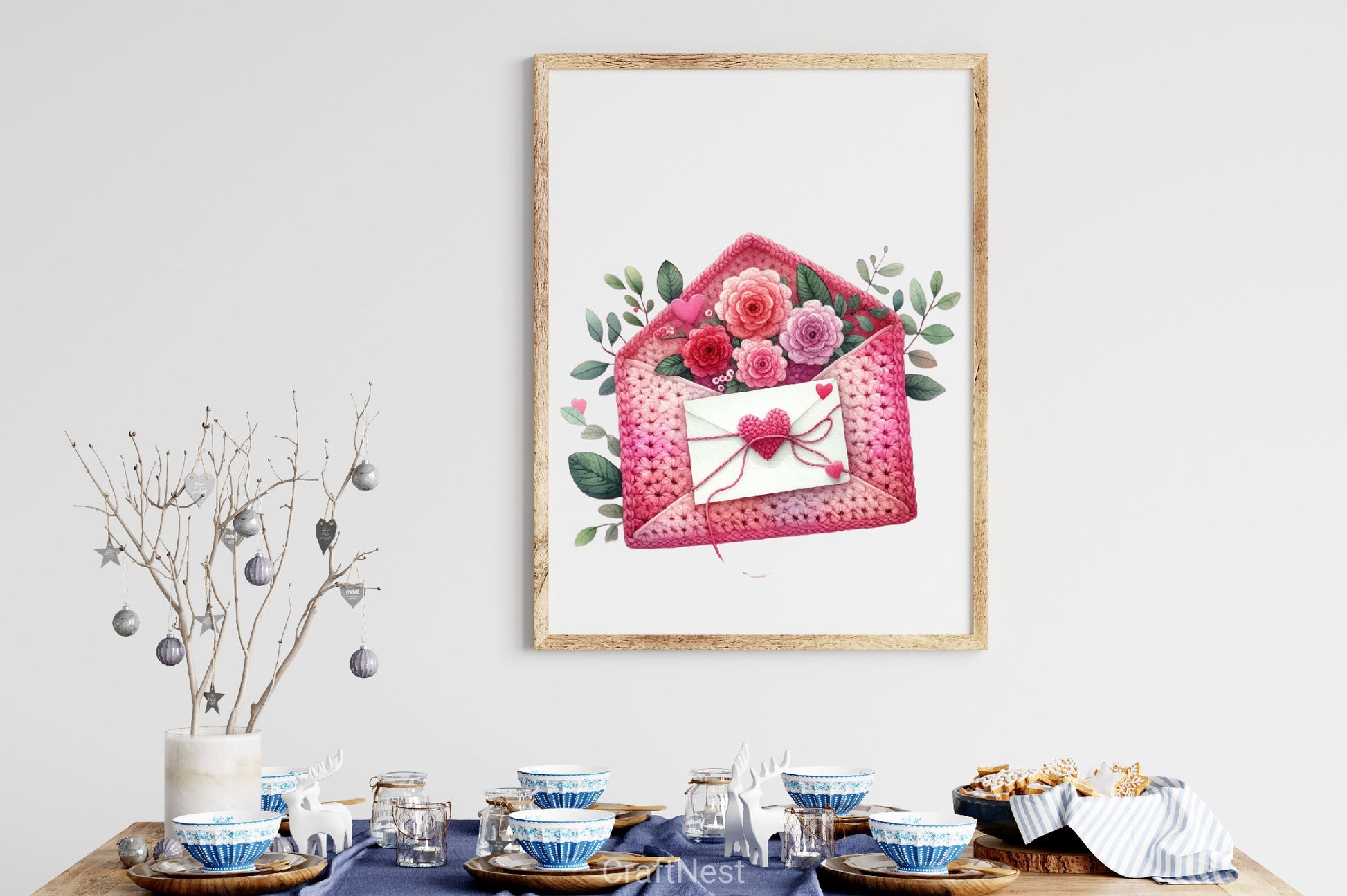 Pink Valentine Crochet Envelopes Clipart Bundle - CraftNest - Digital Crafting and Art