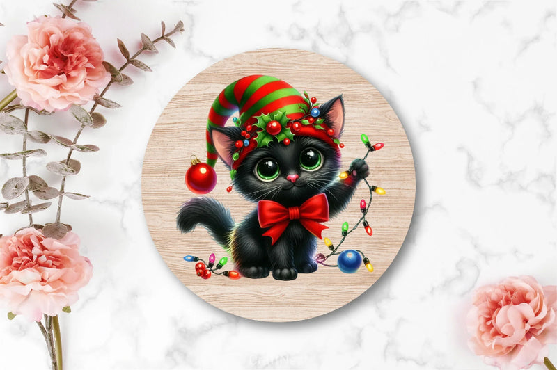 Christmas Black Cat Clipart Bundle 6 - CraftNest - Digital Crafting and Art