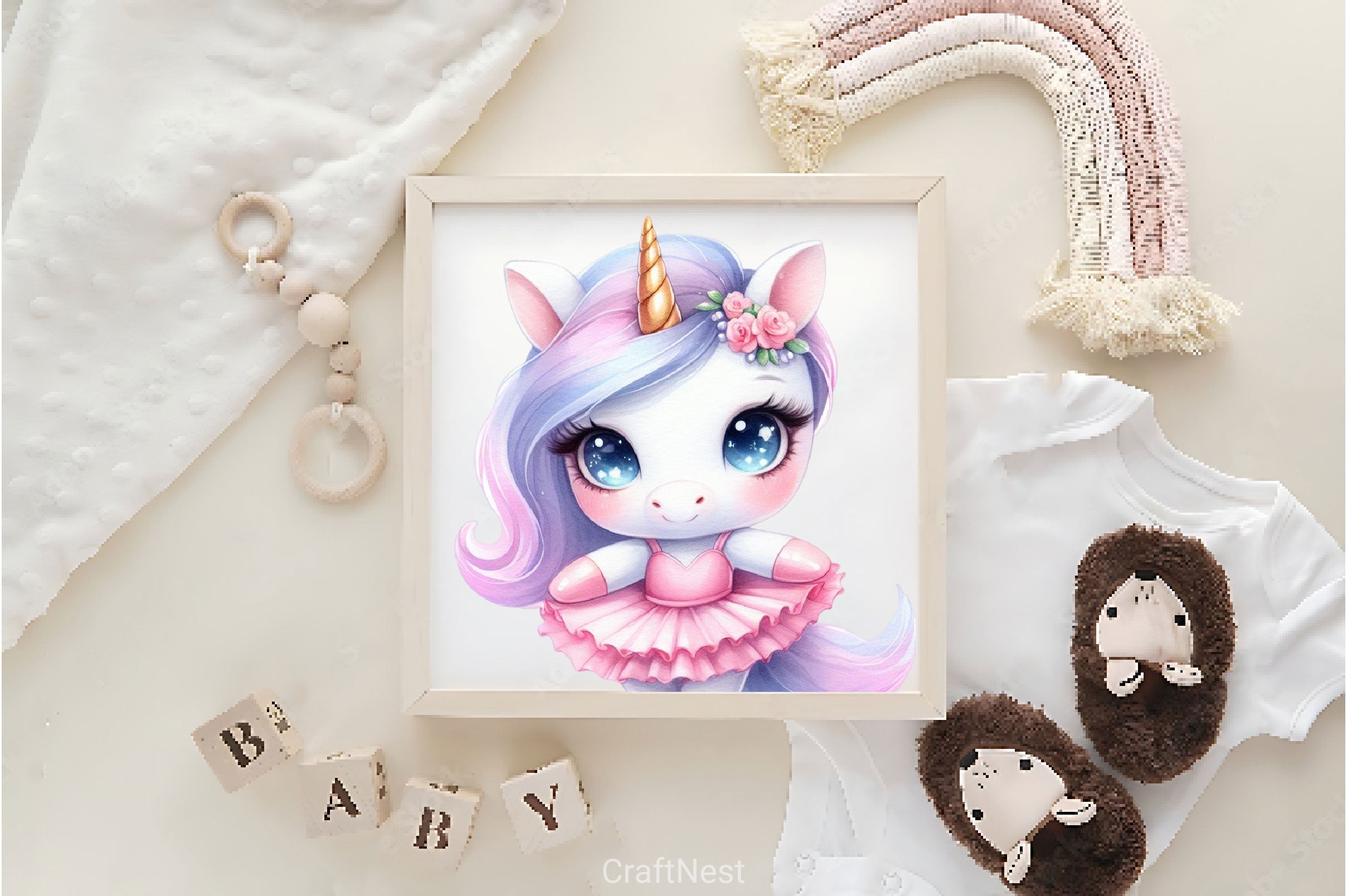 Cute Unicorns Ballet Clipart Bundle - CraftNest - Digital Crafting and Art