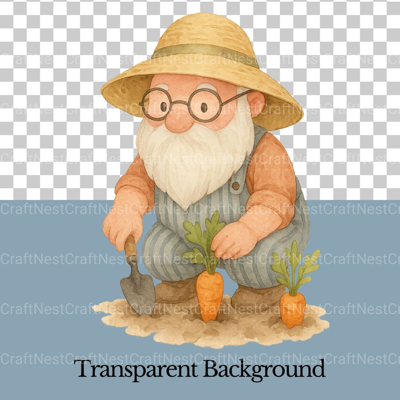 Gnomes Gardening 1 Clipart Bundle - CraftNest - Digital Crafting and Art