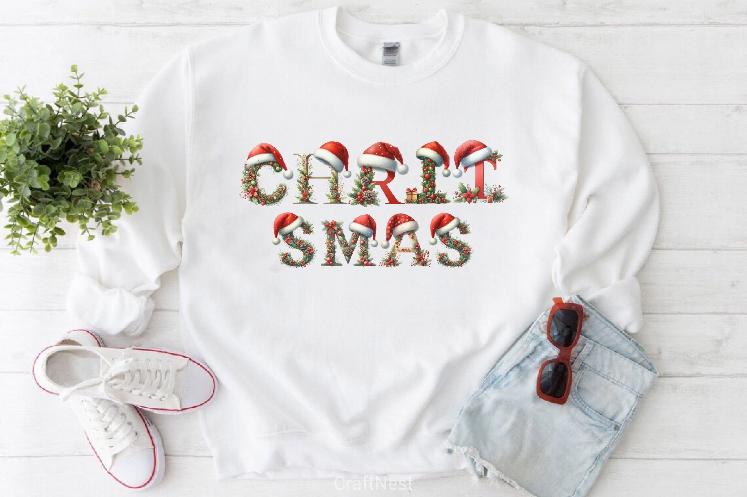 Christmas Alphabet Clipart Bundle 1 - CraftNest - Digital Crafting and Art