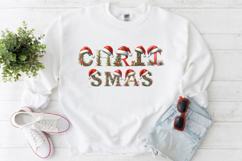 Christmas Alphabet Clipart Bundle 1 - CraftNest - Digital Crafting and Art