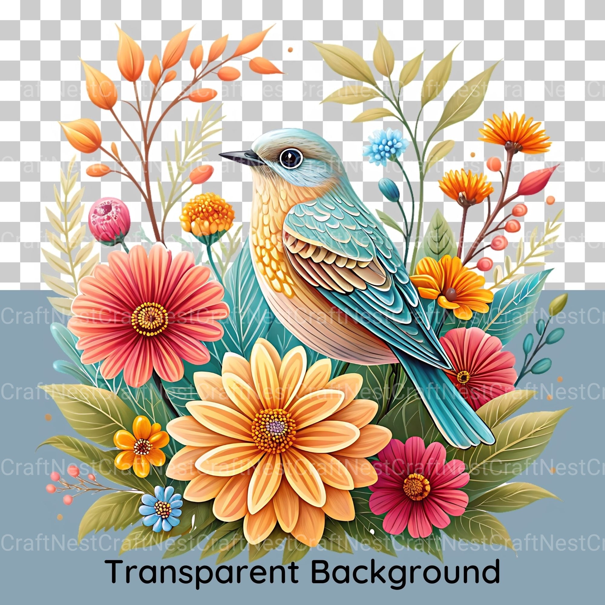 Boho Floral Clipart Bundle - CraftNest - Digital Crafting and Art