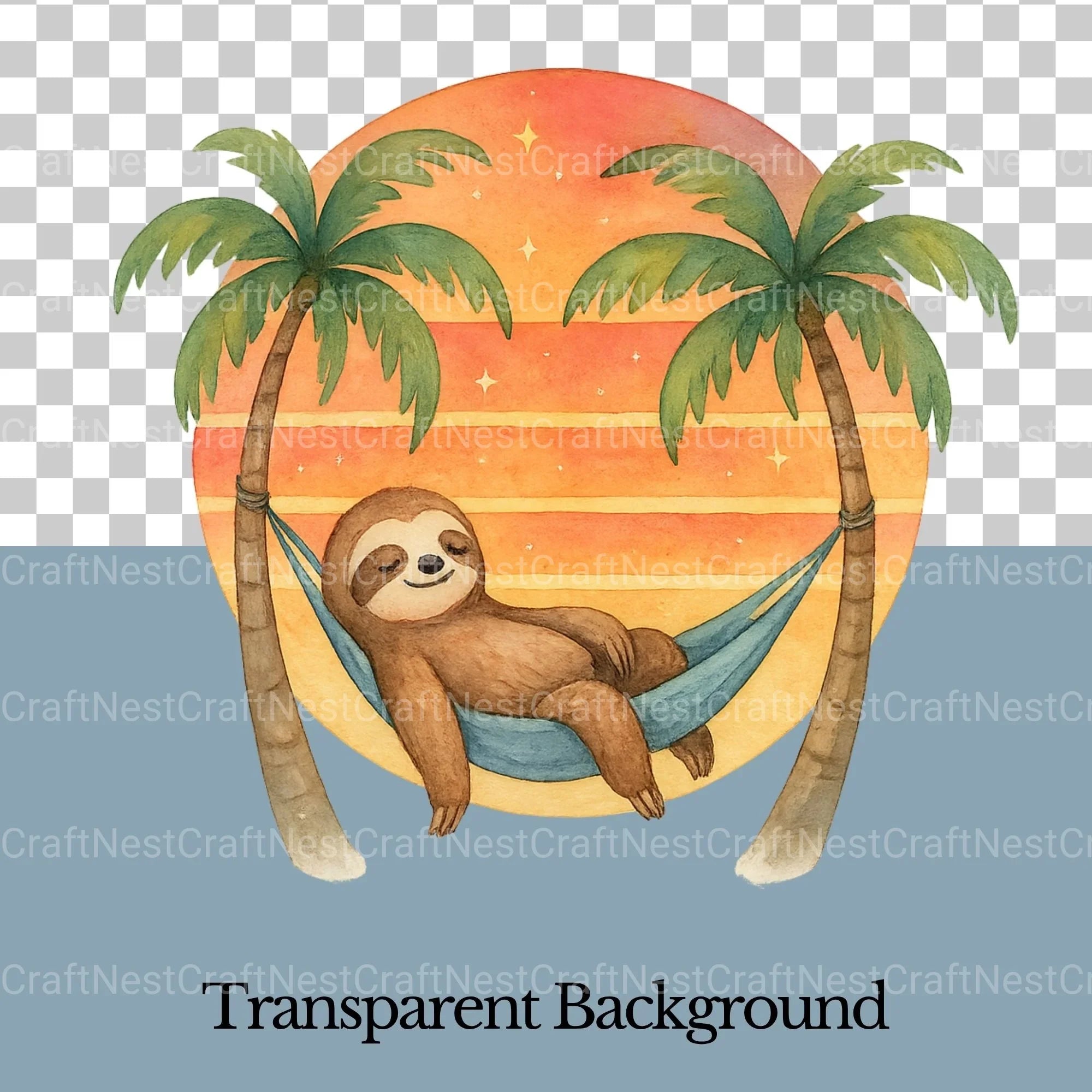 Retro Sunset & Animals Clipart Bundle - CraftNest - Digital Crafting and Art