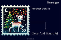 Christmas Reindeer Postage Stamps Clipart Bundle 4 - CraftNest - Digital Crafting and Art