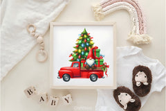 Merry Christmas Truck Gnomes Clipart Bundle - CraftNest - Digital Crafting and Art