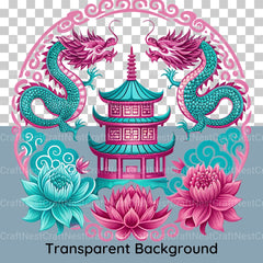 Chinoiserie Motif Clipart Bundle - CraftNest - Digital Crafting and Art